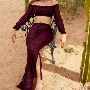 Storm Reid x PacSun Knit Off The Shoulder Crop Top size XS